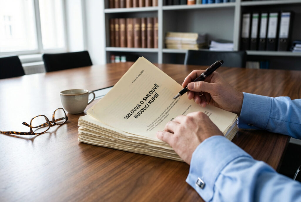 Detail rukou podepisujících rezervační a budoucí kupní smlouvu. Právní kličky a skryté sankce představují to hlavní, na co si dát pozor při koupi bytu od developera.