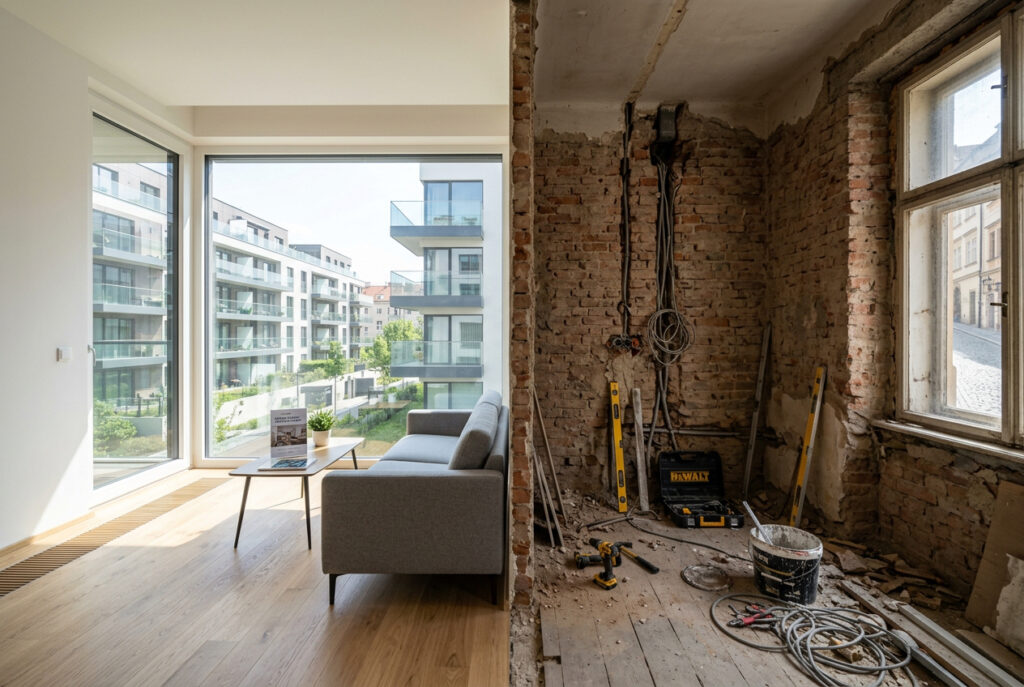 Novostavba nebo starší byt? Závisí to také na vaší ochotě se pustit do rekonstrukce.